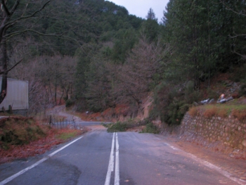 Καθίζηση και κατολίσθηση στο δρόμο Καλαμάτα - Σπάρτη