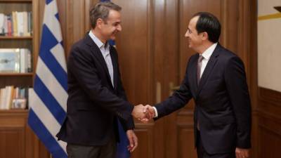 Συνάντηση Μητσοτάκη με τον Πρόεδρο της Κυπριακής Δημοκρατίας