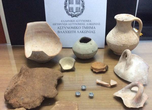 Σύλληψη 45χρονου για παράνομη κατοχή αρχαίων κοντά στο Βλαχιώτη Λακωνίας