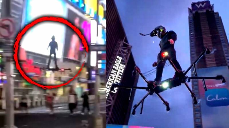 Viral βίντεο με «ιπτάμενο» άνδρα στην Times Square της Νέας Υόρκης