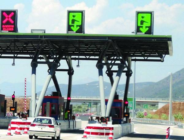Νέες τιμές διοδίων στον αυτοκινητόδρομο Κόρινθος - Τρίπολη - Καλαμάτα από 1η Ιανουαρίου 2017