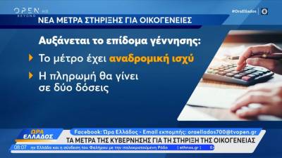 Tα μέτρα της Κυβέρνησης για τη στήριξη της οικογένειας (βίντεο)