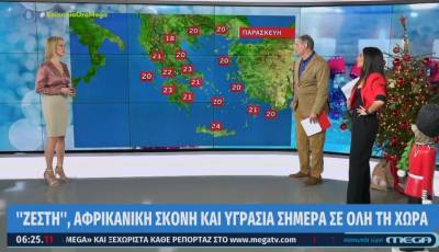 Ζέστη, αφρικανική σκόνη και υγρασία σήμερα σε όλη τη χώρα (Βίντεο)