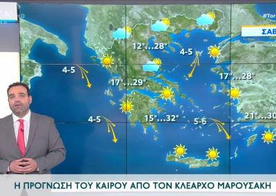 Καιρός 29/05/2021: Θα κυριαρχεί η ηλιοφάνεια σήμερα