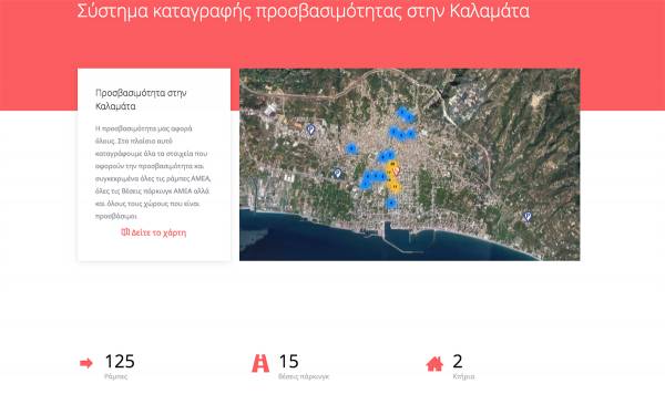 Kalamatamove: Μια διαδραστική πλατφόρμα για την προσβασιμότητα στην Καλαμάτα