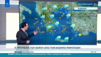 Καιρός: Κυριακή με νεφώσεις και βροχές - Πέφτει κι άλλο η θερμοκρασία (Βίντεο)