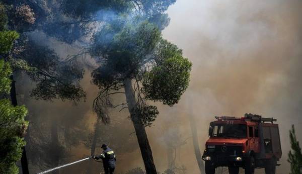 Φωτιά στο Αμάρι της Κρήτης: &quot;Μάχη&quot; με τις φλόγες και τους ανέμους
