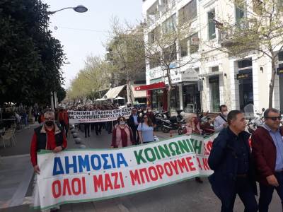 Δύο απεργιακές συγκεντρώσεις στην Καλαμάτα (φωτογραφίες)