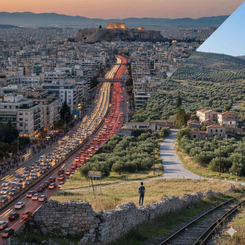 Η Αθήνα βουλιάζει, η Μεσσηνία αδειάζει