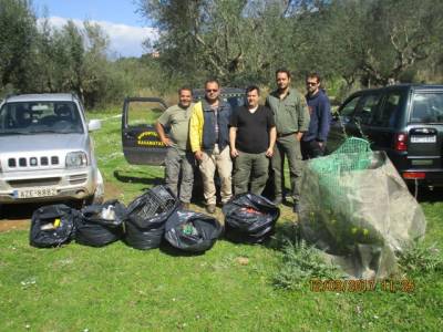 Καθάρισαν κυνηγότοπους στη Μεσσηνία