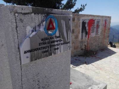 Βανδαλισμός σε μνημείο του ΔΣΕ στον Ταΰγετο