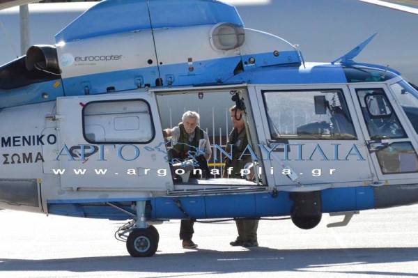 Από το Ναύπλιο εσπευσμένα με ελικόπτερο στην Αίγινα ο Δρίτσας