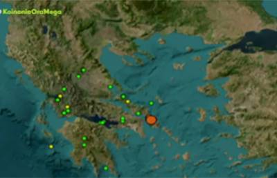 Έντονη σεισμική δραστηριότητα στην περιοχή της Εύβοιας, από το πρωί