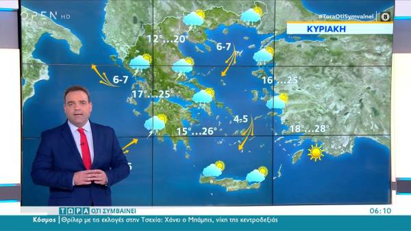 Καιρός: Συνεχίζεται το πέρασμα της «Αθηνάς» με ισχυρές βροχές και καταιγίδες (Βίντεο)