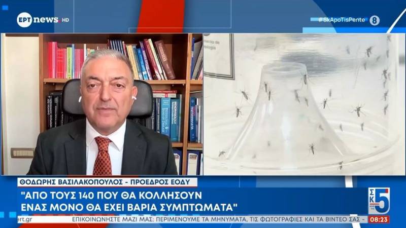 Βασιλακόπουλος: Τα περισσότερα μολυσμένα κουνούπια και ο καιρός πίσω από την έξαρση του ιού του Δυτικού Νείλου (Βίντεο)