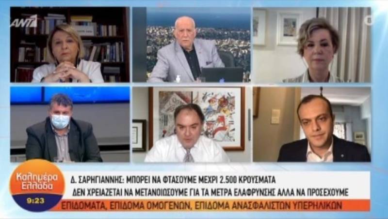 Σαρηγιάννης: Περιμένουμε αυξητική τάση στα κρούσματα (Βίντεο)