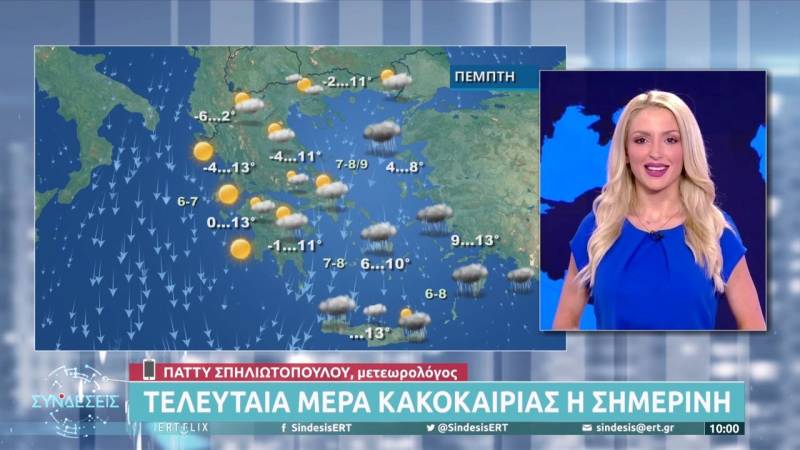 Τελευταία μέρα κακοκαιρίας η σημερινή (βίντεο)