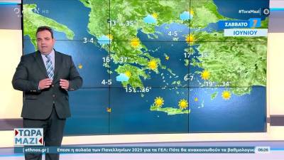 Καιρός 07/06/2025: Με ζέστη και ηλιοφάνεια σε όλη την χώρα