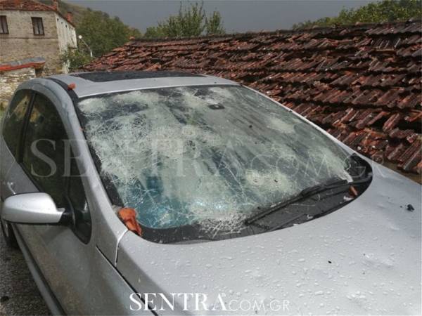 Καστοριά: Απίστευτες ζημιές σε αυτοκίνητα από τη σφοδρή χαλαζόπτωση (Βίντεο+φωτο)