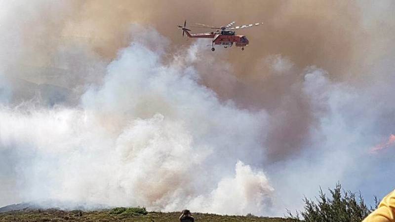 Από μερικό έλεγχο πυρκαγιά σε δασική έκταση στην Κάρυστο