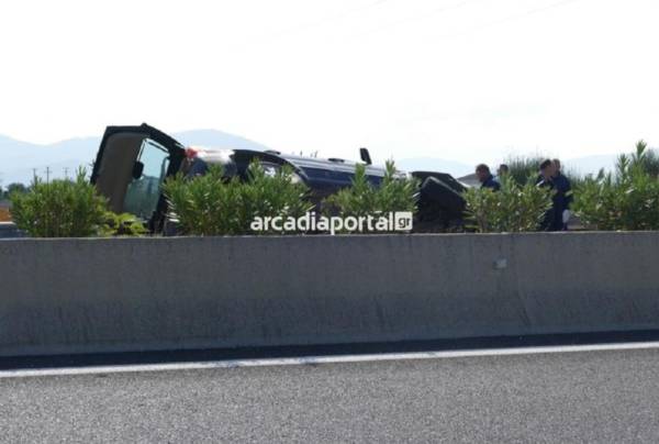 Τροχαίο δυστύχημα στον αυτοκινητόδρομο Κορίνθου – Τρίπολης – Καλαμάτας (Βίντεο)