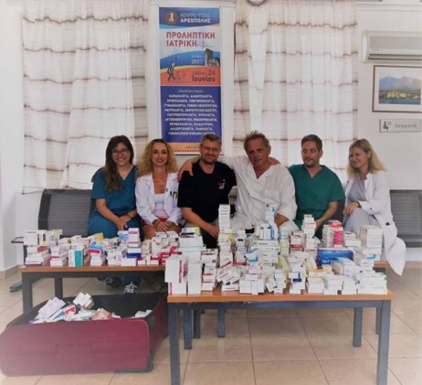 Δωρεά φαρμάκων από Αυστριακούς γιατρούς στο Κέντρο Υγείας Αρεόπολης