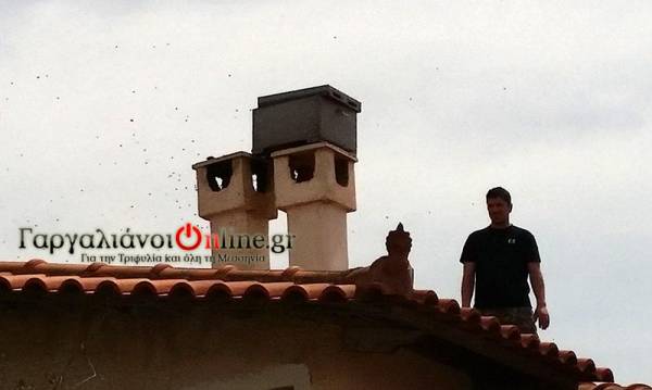 Σμήνος μελισσών μπήκε από... την καμινάδα σε σπίτι στο Μάραθο
