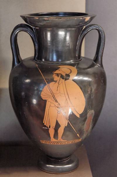 Αττικός αμφορέας. Ο Αντίλοχος (Μουσείο του Λούβρου)