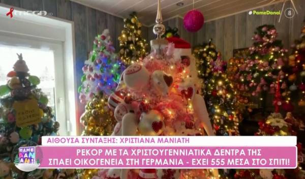 Ρεκόρ με τα Χριστουγεννιάτικα δέντρα της σπάει οικογένεια στη Γερμανία - Έχει 555 μέσα στο σπίτι (Βίντεο)