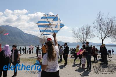 Καλαμάτα: Πλήθος κόσμου στην Παραλία από το πρωί - Ο ουρανός γέμισε χαρταετούς (φωτογραφίες)