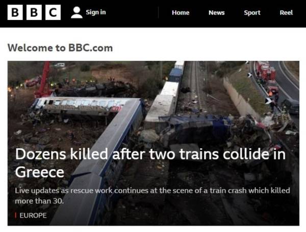 Σύγκρουση τρένων στα Τέμπη: Πρώτο θέμα στα διεθνή ΜΜΕ η πολύνεκρη τραγωδία (βίντεο)