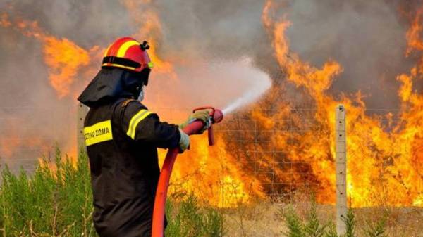 Πυρκαγιά σε περιοχή κοντά στις Γούρνες στο Ηράκλειο Κρήτης