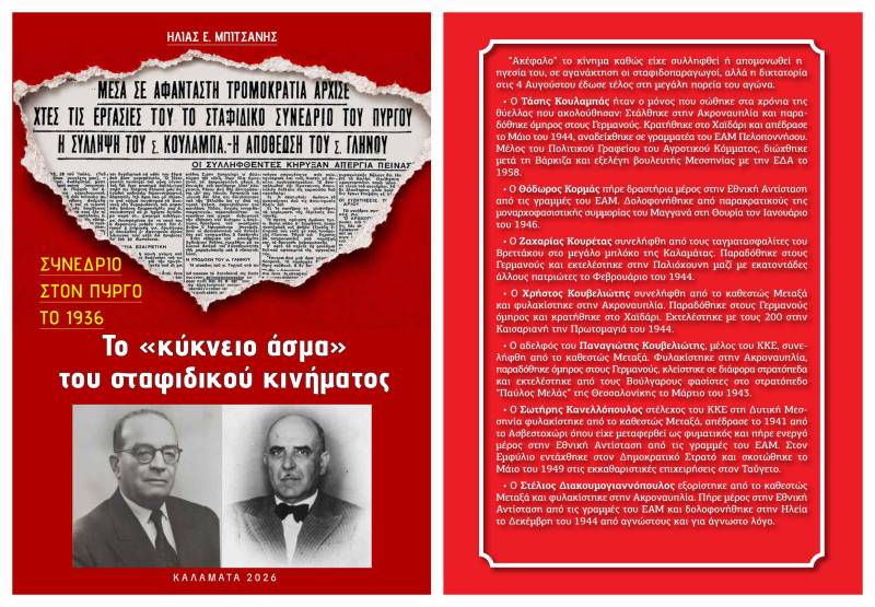 Νέο e-book από τον Ηλία Μπιτσάνη: "Συνέδριο στον Πύργο 1936" - Το "κύκνειο άσμα" του σταφιδικού κινήματος