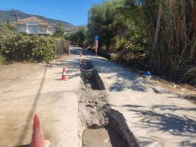 Εργασίες για τον αγωγό Φ800 στο Ασπρόχωμα