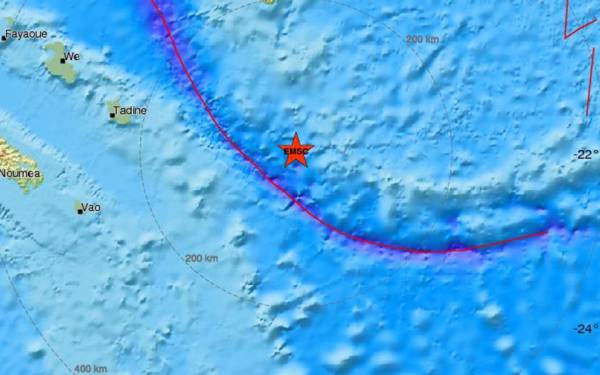 Σεισμός 7 Ρίχτερ κοντά στη Νέα Καληδονία