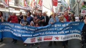 Πάνω από 5.000 άτομα διαδηλώνουν υπέρ της Ελλάδας στις Βρυξέλλες