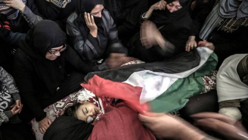 Σε κλίμα συγκίνησης η κηδεία 4χρονου που σκοτώθηκε στη Λωρίδα της Γάζας