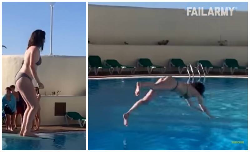 Ξεκαρδιστικά στιγμιότυπα στην πισίνα (Βίντεο)