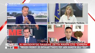 Μακρή: Πώς θα ανοίξουν τη Δευτέρα Δημοτικά-Γυμνάσια και Φροντιστήρια - Τι είπε για self test (Βίντεο)