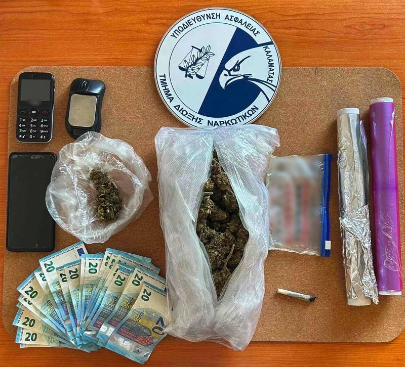 Δίωξη Ναρκωτικών Καλαμάτας: Σύλληψη 45χρονου για διακίνηση κοκαΐνης και χασίς