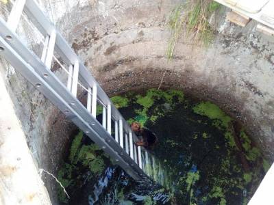 Διάσωση σκύλου από πηγάδι 8 μέτρων στη Μεσσήνη (φωτογραφίες)
