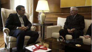 Με τον επιζήσαντα της σφαγής του Διστόμου Α. Σφουντούρη συναντήθηκε ο Τσίπρας