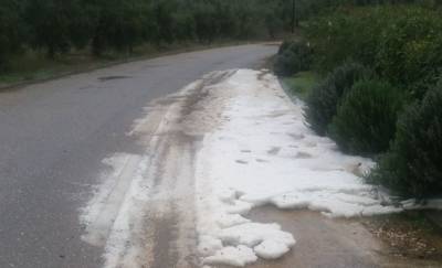 Ζημιές από χαλαζόπτωση σε Γαργαλιάνους και Μουζάκι