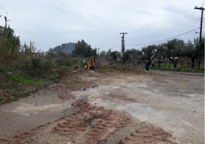 Εργασίες καθαρισμού βορειοδυτικά του Νέδοντα