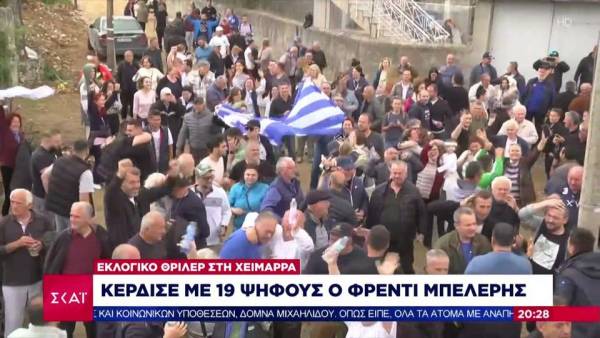 Εκλογικό θρίλερ στη Χειμάρρα - Κέρδισε με 19 ψήφους ο Φρέντι Μπελερής
