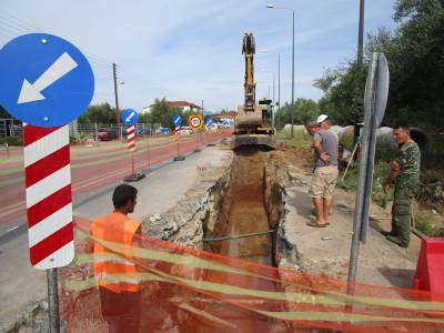 Ζημιά σε αγωγό στον Αντικάλαμο