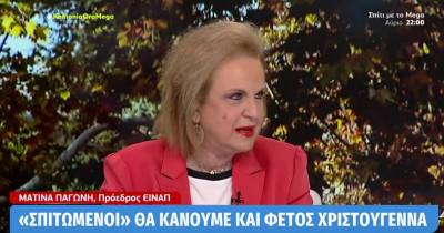 Παγώνη: Δύσκολα τα φετινά Χριστούγεννα - Μεγάλο λάθος το lockdown (Βίντεο)