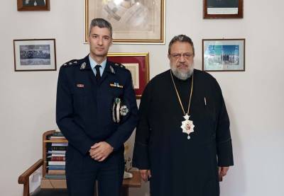 Επίσκεψη του νέου διοικητή της Τροχαίας Καλαμάτας στον Μητροπολίτη Μεσσηνίας