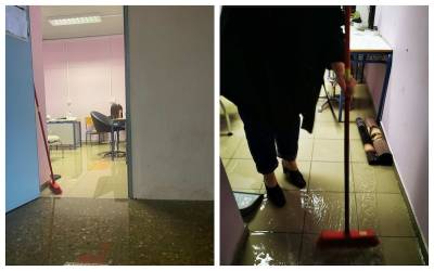 Γέμισε νερά το Ειδικό Γυμνάσιο - Λύκειο Καλαμάτας (φωτογραφίες)