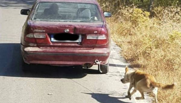 Κρήτη: Έδεσε τον σκύλο στο αμάξι και τον έσερνε